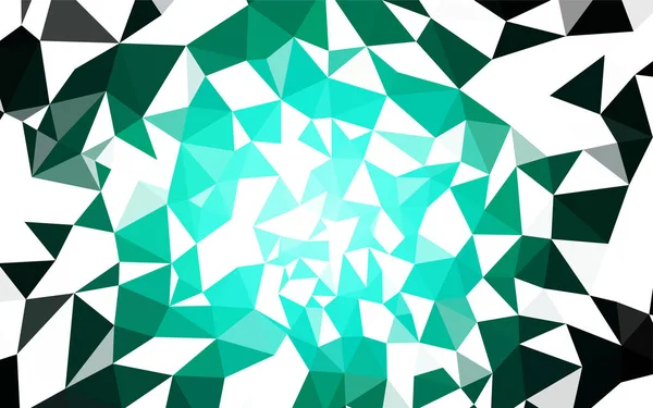 Fondo Abstracto Polígono Vector Verde Oscuro Elegante Ilustración Poligonal Brillante — Vector de stock