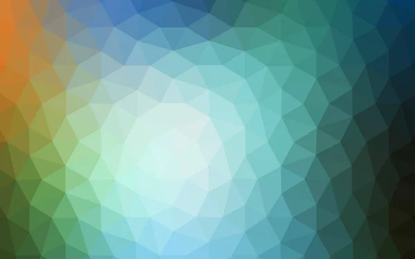 Ljus Blå Gröna Vektor Triangel Mosaik Textur Glitter Abstrakt Illustration — Stock vektor