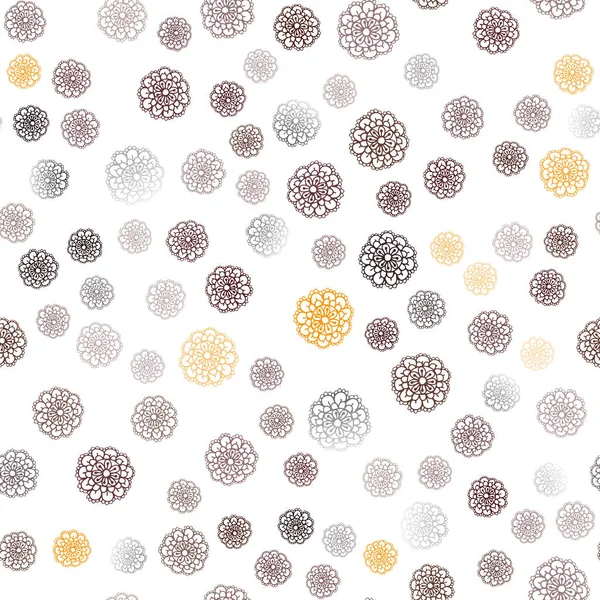 Koyu turuncu vektör sorunsuz soyut doodle duvar kağıdı. Yaratıcı çizim çiçek ile bulanık tarzında. Web siteleri ve tasarımlar için desen.