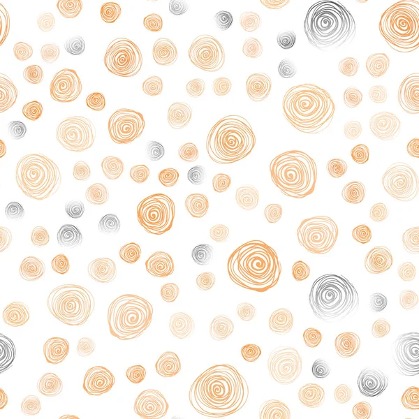 Işık turuncu vektör sorunsuz doğal soyut şablonu. Renkli soyut resimde doodle tarzı çiçekli. Tasarımınız için yeni bir doku.