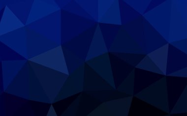 Koyu mavi vektör üçgen mozaik kapak. Noktalı resim stili üçgenler ile yaratıcı çizimde. Senin arka plan için dokulu deseni.