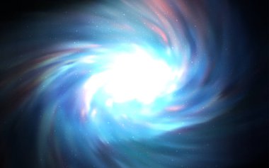 Uzay yıldız koyu mavi vektör şablonu. Gökada yıldız ile basit tarzı dekoratif tasarım bulanık. Kozmik arka planlar için şablon.