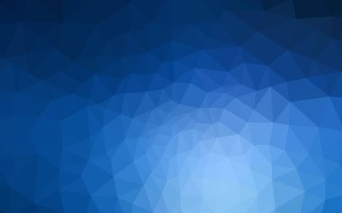 Koyu mavi vektör soyut çokgen desen. Üçgenli modern soyut çizim. Dizaynınız için üçgen desen.