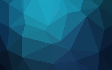 Koyu mavi vektör poligonal şablonu. Gradyan ile Origami tarzında yaratıcı geometrik şekil. Poligonal tasarım web siteniz için kullanılabilir.