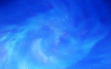 Uzay yıldızlı hafif Mavili vektör şablonu. Soyut şablonda gökyüzü yıldızlarıyla parlayan illüstrasyon. Astronomi web siteleri için desen.