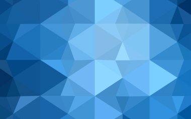 Degrade üçgenler ile ışık mavi vektör desen. Çokgen şekilleri ile bir örnek. Afiş için tamamen yeni bir şablon.