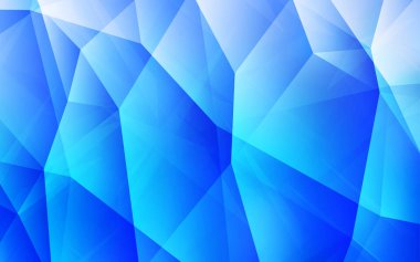 Hafif mavi vektör düşük poli düzeni. Renkli resimde gradyan ile poligonal tarzı. Web siteniz için yeni bir doku.