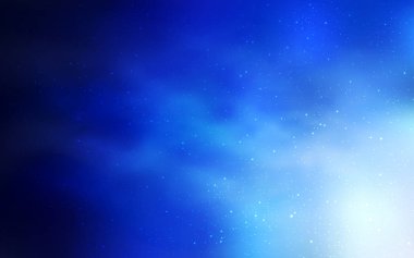 Uzay yıldızlı hafif Mavili vektör şablonu. Renkli kozmik yıldızlı soyut çizimler. Fütürist reklamlar ve kitapçıklar için şablon.