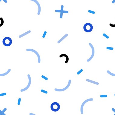 Hafif mavi vektör sorunsuz arka plan çizgilerle, oval. Trendy sorunsuz illüstrasyon soyut çizgilerle. Desen için modaya uygun Kumaş, duvar kağıtları.