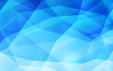 Hafif mavi vektör üçgen mozaik doku. Renkli resimde gradyan ile poligonal tarzı. Marka kitap için yeni şablon.