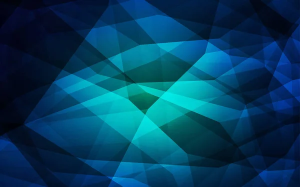Patrón Poligonal Abstracto Vector Azul Oscuro Ilustración Abstracta Poligonal Con — Vector de stock