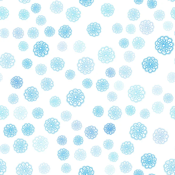 Hafif mavi vektör sorunsuz doodle parlak şablonu. gradyan ile zarif doğal deseni çiçekler. İşiniz için yeni tasarım.