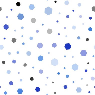 Hafif mavi vektör sorunsuz altıgen stil şablonu. Glitter altıgen stil soyut çizimde. Marka kitap için yeni şablon.