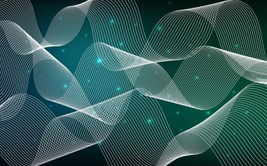 Koyu mavi, yeşil kapak mutlu tatil şeritler vektör. Glitter soyut illüstrasyon renkli konfeti, kurdeleler ile. Reklam, poster, afiş, parti için yeni tasarım.