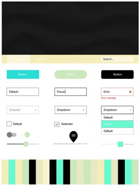 Açık mavi, vektör stil rehberi bükülmüş hatları ile yeşil. Degrade yarı ton mermer stiliyle yaratıcı çizimde. Web siteleri, açılış sayfaları için güzel düzeni.