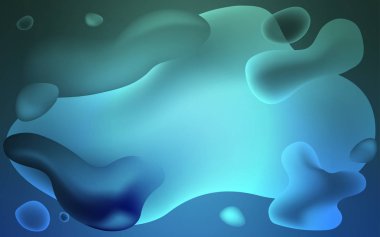 Açık mavi, vektör şablon soyut daireler ile yeşil. Bandy çizgilerle modern degrade soyut resim. Marka kitap yeni kompozisyon.