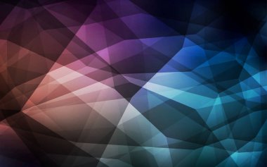 Koyu mavi, kırmızı üçgen mozaik kapak vektör. Çokgen şekilleri ile bir örnek. İşiniz için en iyi üçgen tasarım.