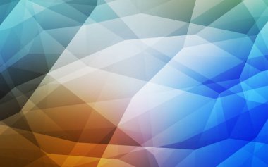 Açık mavi, vektör soyut Mozaik Desen sarı. Renkli resimde üçgenler ile soyut tarzda. Marka kitap için yeni şablon.