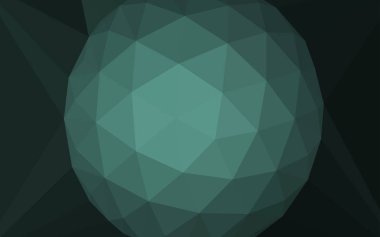 Bir elmas ile koyu yeşil vektör düşük poli düzeni. Poligonal illüstrasyon, üçgen oluşur. Web siteniz için yeni bir doku.