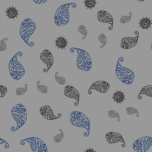Bleu Foncé Vecteur Jaune Papier Peint Élégant Sans Couture Avec — Image vectorielle