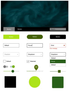 Işık yeşil vektör web UI kiti Bulutsusu yıldız ile. Renkli gökyüzü ile soyut tarzda dekoratif UI takımı tasarım. Sen-ebilmek kullanma için açılış sayfaları bu şablonu.