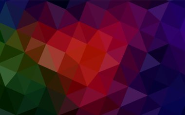 Koyu yeşil, kırmızı vektör soyut mozaik desen. Glitter soyut resim zarif bir tasarıma sahip. İşiniz için en iyi üçgen tasarım.