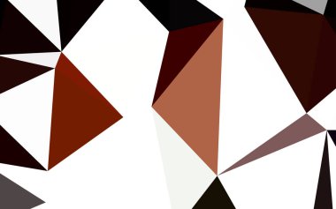 Koyu yeşil, kırmızı üçgen mozaik kapak vektör. Üçgenler ile renkli soyut resimde. İş tasarımınız için yeni stil.