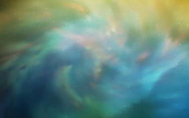 Açık yeşil, sarı vektör şablon alan yıldız ile. Parlak astronomik yıldız ile renkli illüstrasyon parlayan. Akıllı tasarım, iş reklam için.