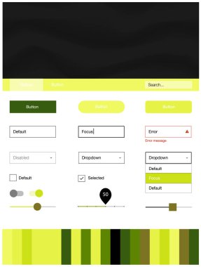 Açık yeşil, sarı vektör stil rehberi eğik çizgilerle. Renkli resimde gradyan ile soyut memphis tarzı. Web siteleri, açılış sayfaları için güzel düzeni.