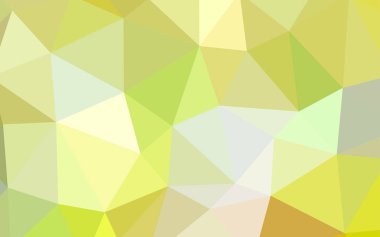 Açık yeşil, sarı vektör poligonal model. Poligonal illüstrasyon parlayan, hangi üçgen oluşur. Afiş için tamamen yeni şablon.