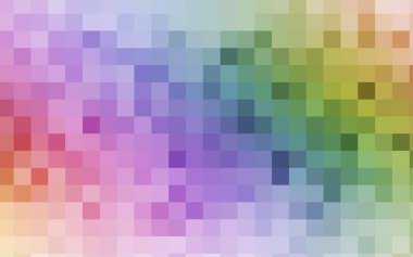 Dikdörtgenler ve kareler ışık çok renkli vektör arka plan. Stil yorgan ve battaniye. Geometrik dikdörtgen desen. Dikdörtgen şekiller ile yinelenen desen.