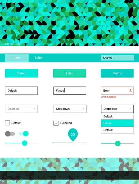 Işık yeşil vektör tel kafes kiti noktalı. Web Kullanıcı arabirimi kiti başlığını soyut degrade daireler ile. Sen-ebilmek kullanma için açılış sayfaları bu şablonu.