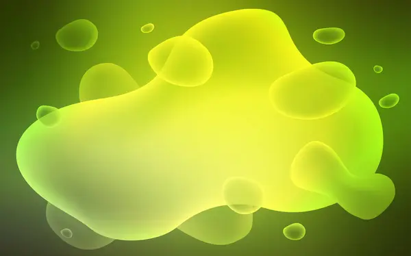 Light Green Yellow Vector Template Lava Shapes Elegant Bright Illustration — Stock Vector