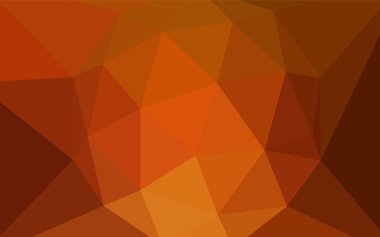 Koyu turuncu vektör soyut mozaik zemin. Renkli resimde gradyan ile poligonal tarzı. Desen için bir marka kitabın zemin.