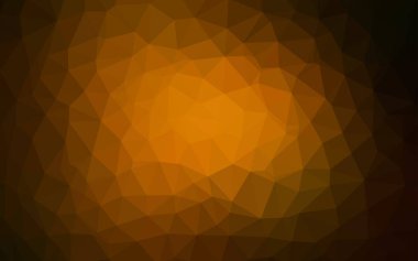 Koyu turuncu vektör düşük poli kapak. Üçgenler ile modern soyut resim. Web siteniz için köşeli tasarım.