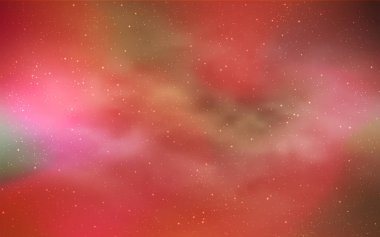 Uzay yıldız ışık turuncu vektör şablonu. Gökada yıldız ile basit tarzı dekoratif tasarım bulanık. Desen fütüristik reklam, kitapçıklar için.