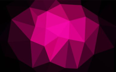 Koyu pembe vektör soyut mozaik desen. Gradyan ile renkli soyut resimde. İş tasarımınız için üçgen desen.