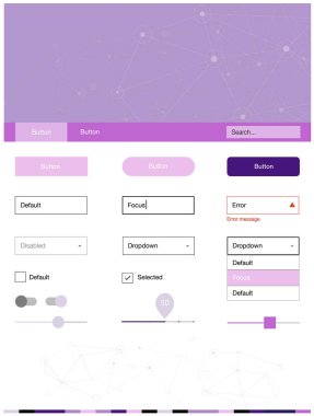 Hafif pembe vektör UI ux kiti daireler ile üçgen tarzı. UI takımı tasarım renkli kristaller, soyut tarzda daireler. Sen-ebilmek kullanma için açılış sayfaları bu şablonu.