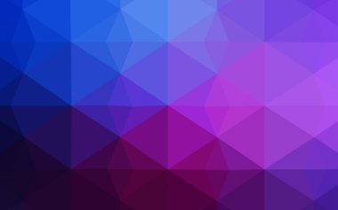 Koyu pembe, mavi degrade üçgenler ile desen vektör. Üçgenler ile renkli soyut resimde. Desen için bir marka kitabın zemin.