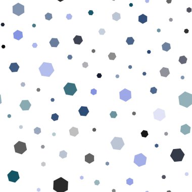 Koyu pembe, mavi renkli altıgenler ile Dikişsiz desen vektör. Beyaz zemin üzerinde renkli altıgen yanarak bahislerin doğru. Marka kitap için yeni şablon.