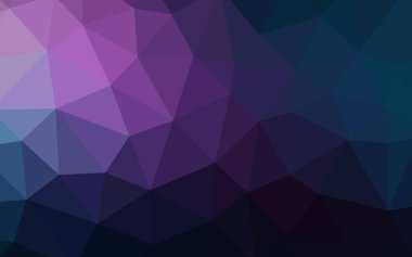 Koyu pembe, mavi Çokgen soyut düzen vektör. Poligonal illüstrasyon parlayan, hangi üçgen oluşur. Desen için bir marka kitabın zemin.