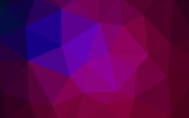 Koyu pembe, mavi poligonal arka plan vektör. Gradyan ile poligonal soyut resim. İşiniz için en iyi üçgen tasarım.