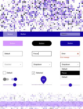 Pembe ışık, vektör malzeme tasarım kiti noktalı mavi. Basit malzeme tasarım kiti üstbilgisindeki renkli noktalar ile. Sen-ebilmek kullanma için açılış sayfaları bu şablonu.