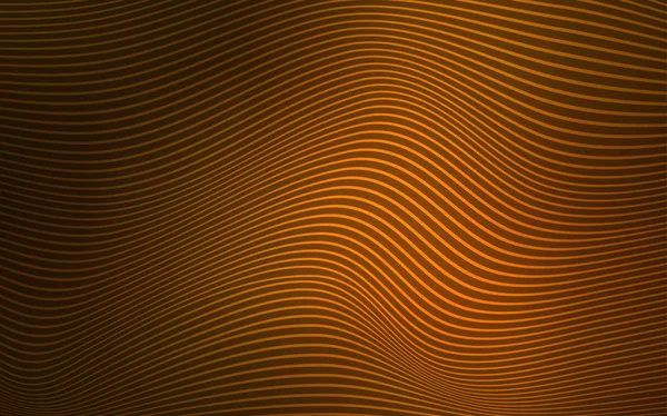 Dunkel Orangefarbener Vektorhintergrund Mit Gebogenen Bändern Brandneue Farbige Illustration Verschwommenem — Stockvektor