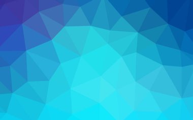 Açık Pembe, Mavi vektör soyut mozaik arkaplan. Üçgenlerden oluşan parlayan çokgen çizimler. Pankartın için tamamen yeni bir şablon.