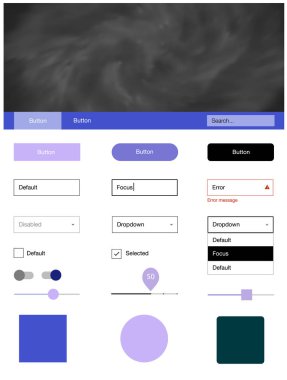 Hafif pembe, mavi vektör UI kiti ile bulutlar ve yıldız. Web Kullanıcı arabirimi kiti ile onun üstbilgisindeki soyut degrade bulutlar. Bu örnek açılış sayfanız için mu.