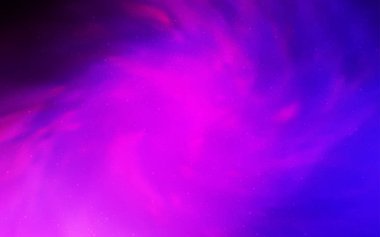 Hafif pembe, mavi vektör desen ile gece gökyüzünde yıldızlar. Glitter soyut illüstrasyon renkli kozmik yıldız ile. En iyi tasarım, reklam, poster, afiş için.