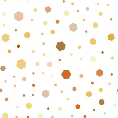 Pembe ışık, vektör sorunsuz düzen altıgen şekillerle sarı. Glitter altıgen stil soyut çizimde. Desen doku duvar kağıdı için.