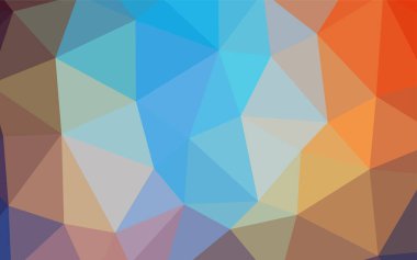 Açık mavi, vektör Çokgen zemin sarı. Noktalı resim stili üçgenler ile yaratıcı çizimde. İş tasarımınız için yeni stil.