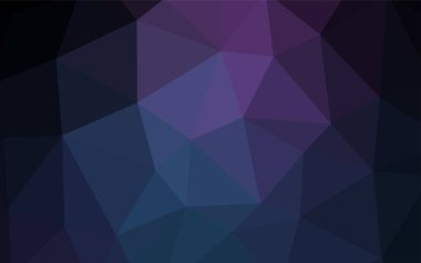 Koyu pembe, mavi parlayan üçgen düzen vektör. Tamamen yeni bir renk illüstrasyon poligonal bir tarzda. Afiş için tamamen yeni şablon.